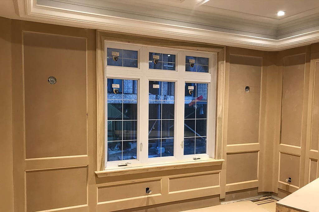 Wall panel installed by a finish carpenter in Oakville