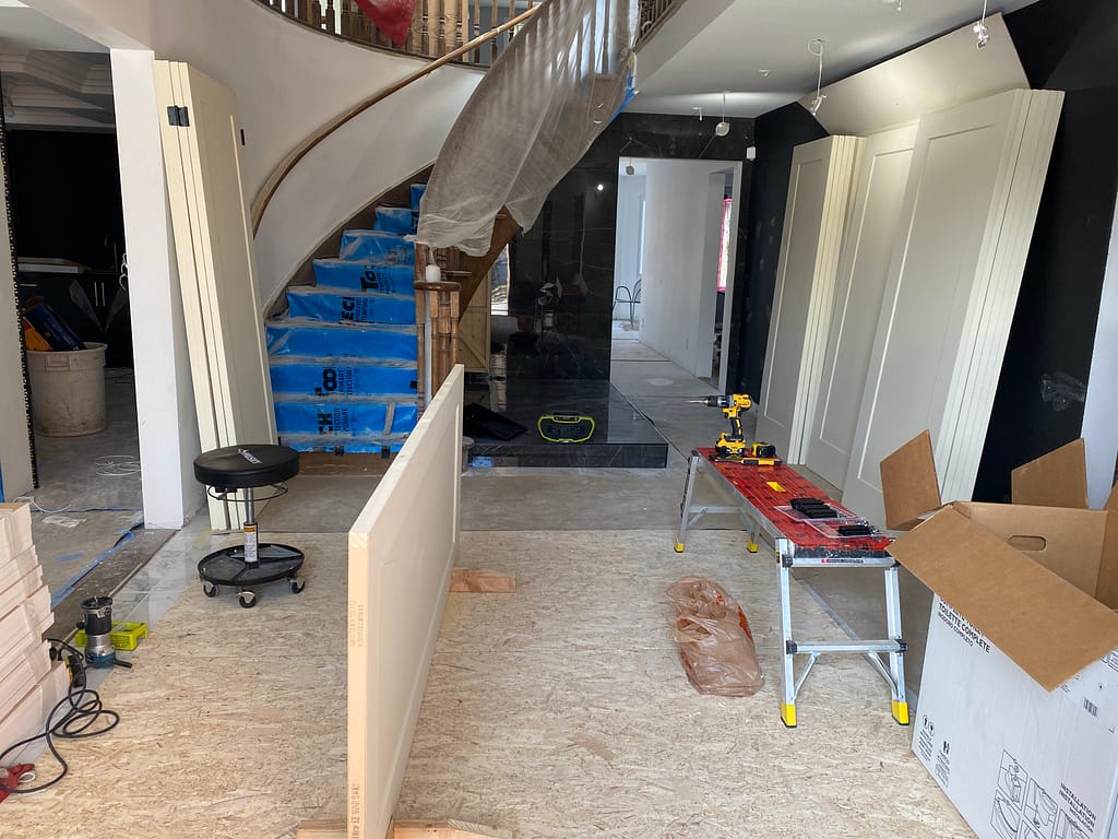 Door prep for interior door installation in Mississauga