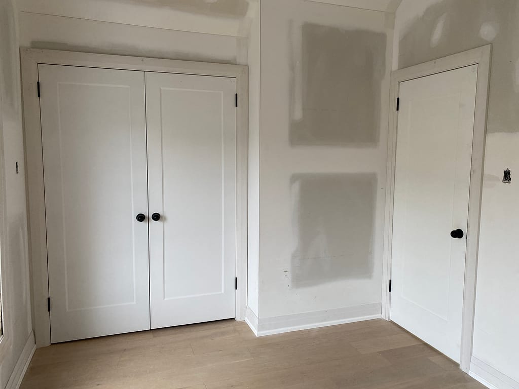 Interior double doors and trims installed by a finish carpenter in Toronto.