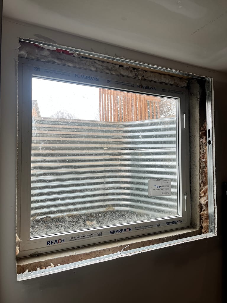 New window needing extension in basement