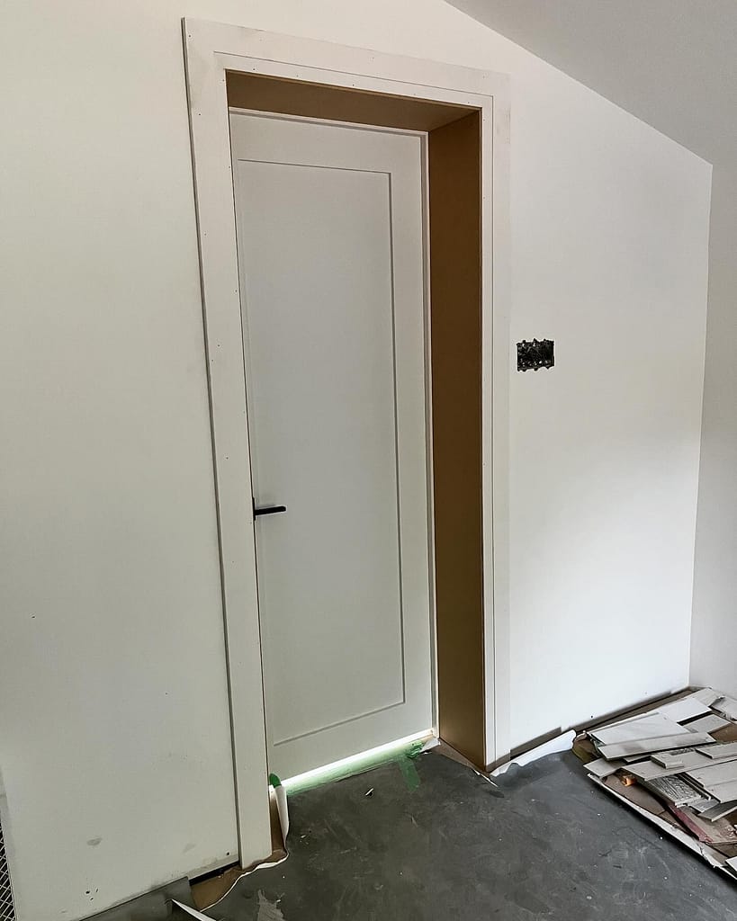 Customized door jamb and casing installed by finish carpenter in Toronto house
