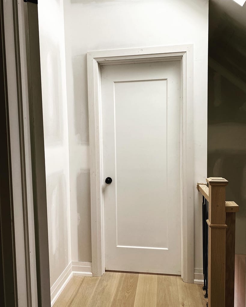 An interior door and trim installed by a finish carpenter in Toronto.