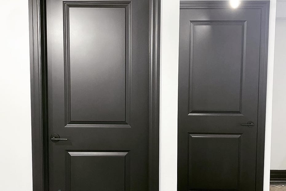 Micro-Adjustments and Bold Finishes: Custom Door and Trim Package for a Vaughan Basement Renovation carpentry