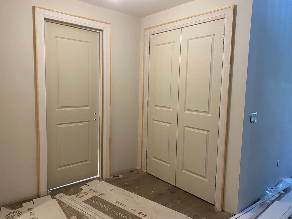 Interior solid doors installed by Wood Job Finish Carpentry in Mississauga.