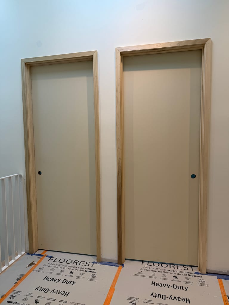 interior doors installed by a finish carpenter in a Burlington house