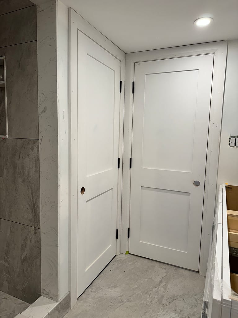 Doors and trim installed by a finish carpenter at Wood Job Finish Carpentry in Toronto