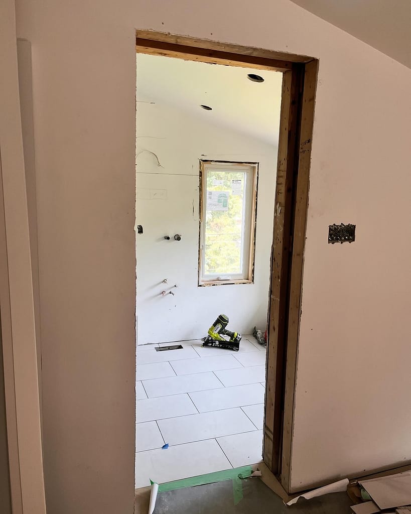 Non-standard door opening in an old Cambridge house