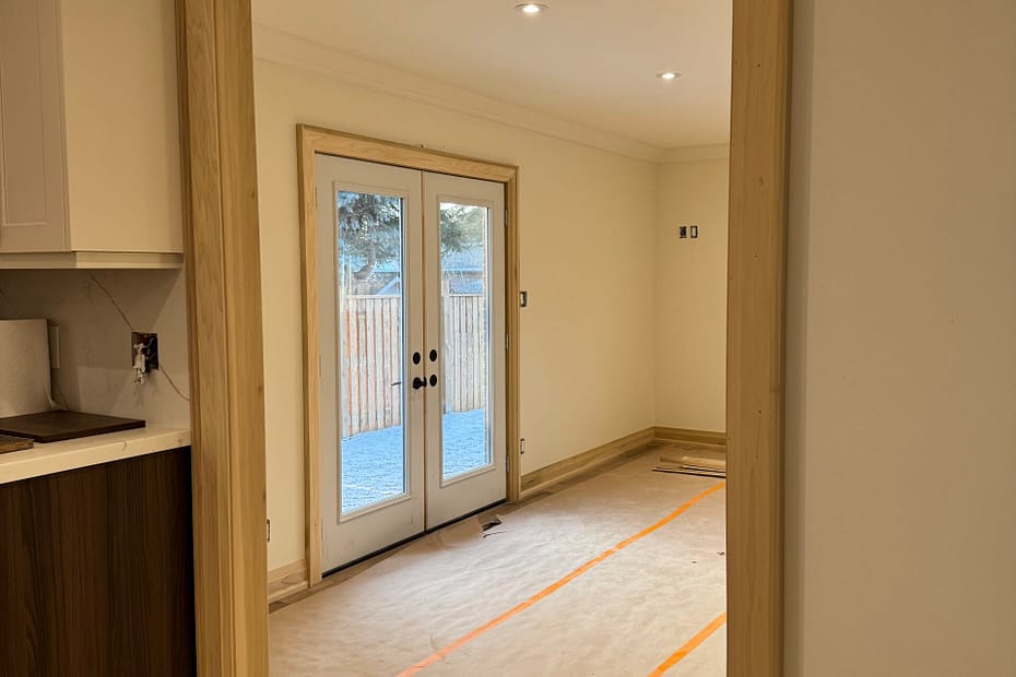 Doors and Trim Installation for a Renovated Home in Milton carpentry