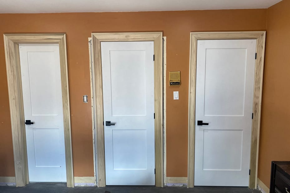Doors, Window Extensions and Trim Work in a Caledon Home carpentry