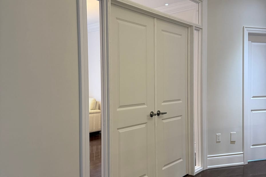 Double Doors, Transom and Sidelights for a Vaughan Home Office carpentry