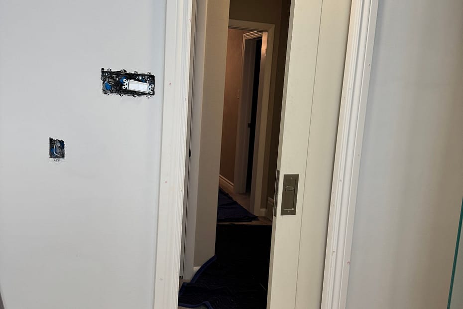 Pocket Door Installation in Oakville for an Interior Designer carpentry