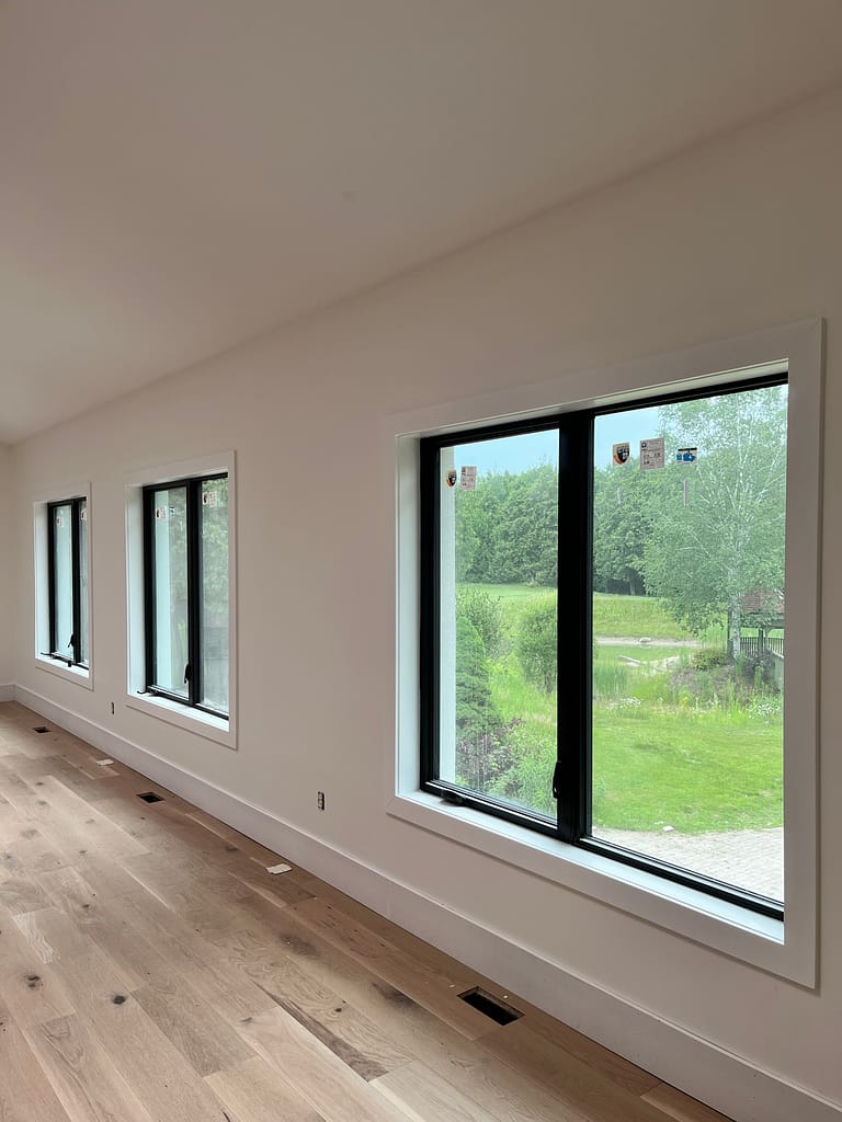 window trim, baseboard, and flooring installation in a Hamilton house