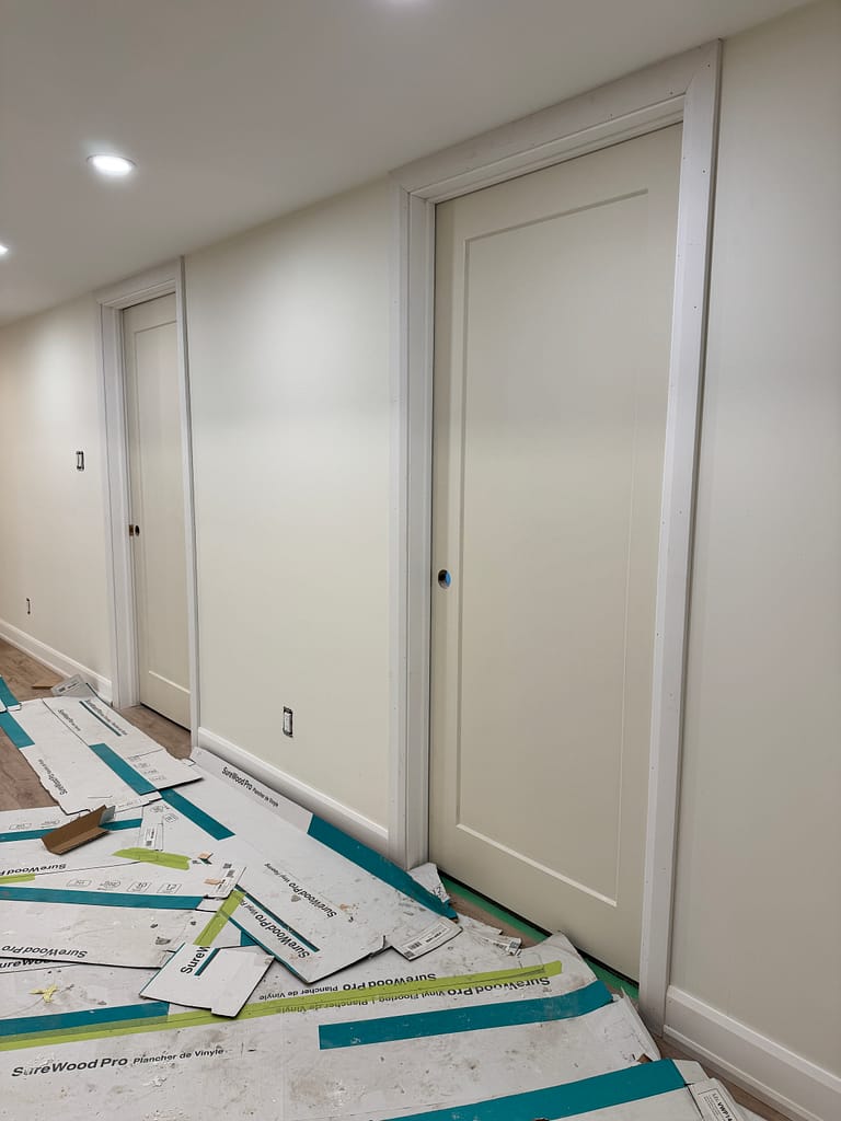 Interior door installation in Guelph by Wood Job Finish Carpentry with clean casing and balanced reveal lines