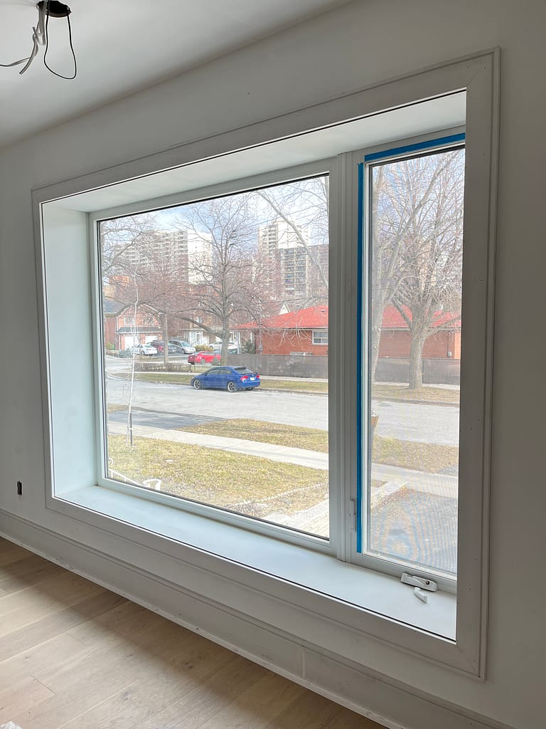 window extension and trim installed by a finish carpenter in Toronto