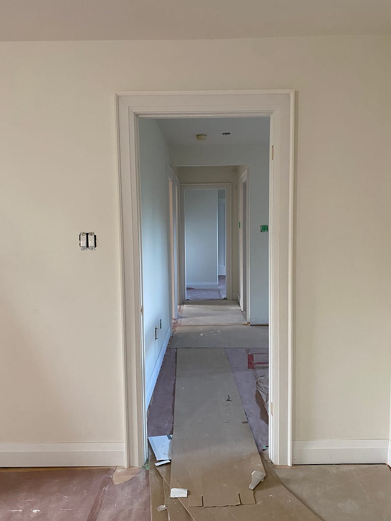 Doors, casings, and baseboards installed by a finish carpenter in Oakville home
