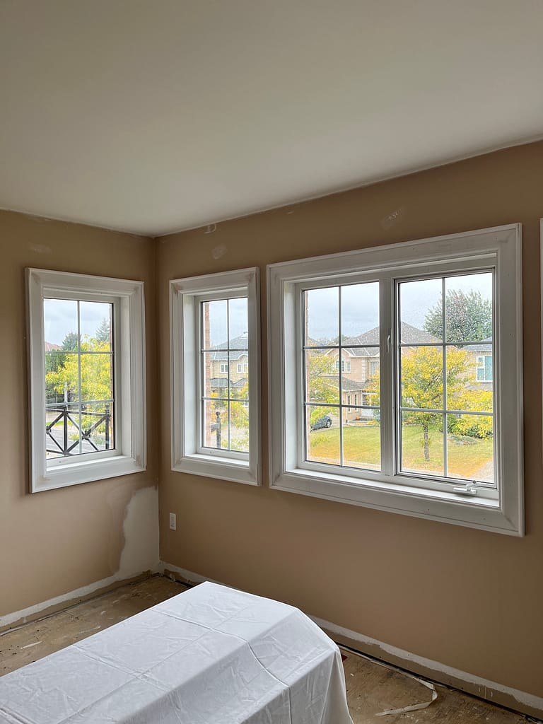 Window trim installed by Wood Job Finish Carpentry in a Vaughan home