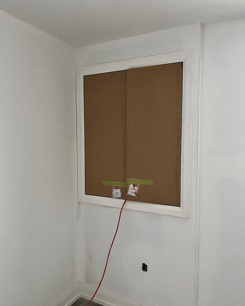 Custom door installed by a finish carpenter in Vaughan basement renovation