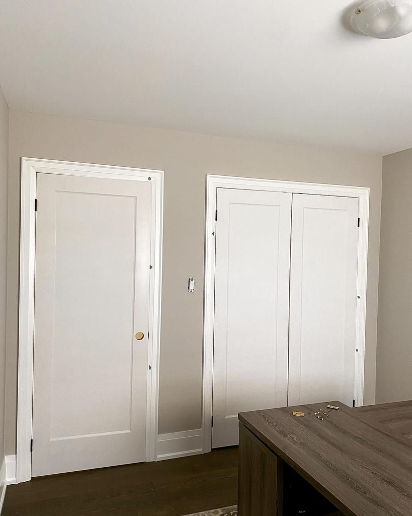Modern shaker interior doors installed in a Vaughan home
