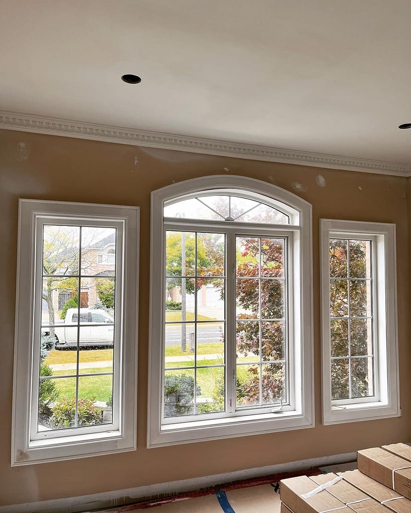 Window casing installed by Wood Job Finish Carpentry in a Vaughan home