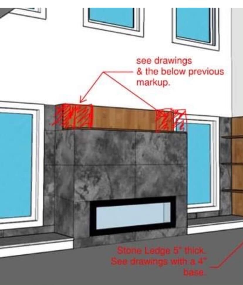 Design reference image for a black tile fireplace feature wall in Oakville