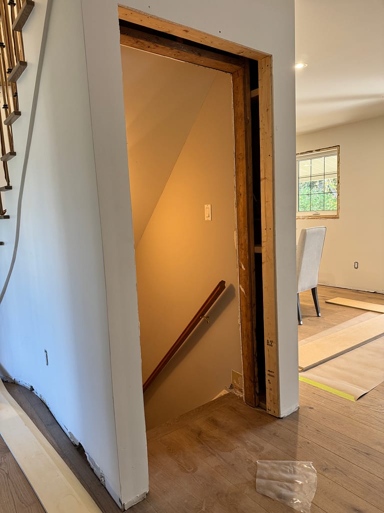 Very large door opening in a Vaughan home.