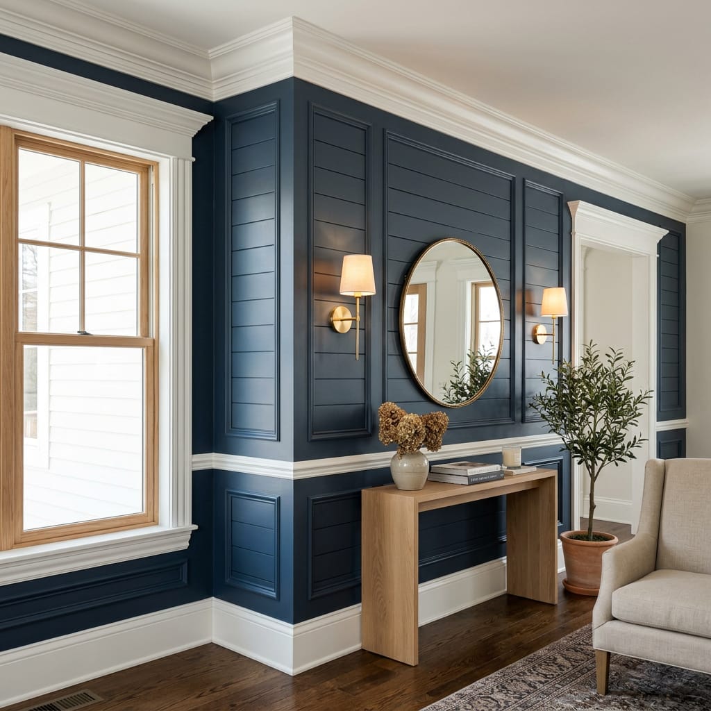 shiplap and accent wall installed in a Toronto house
