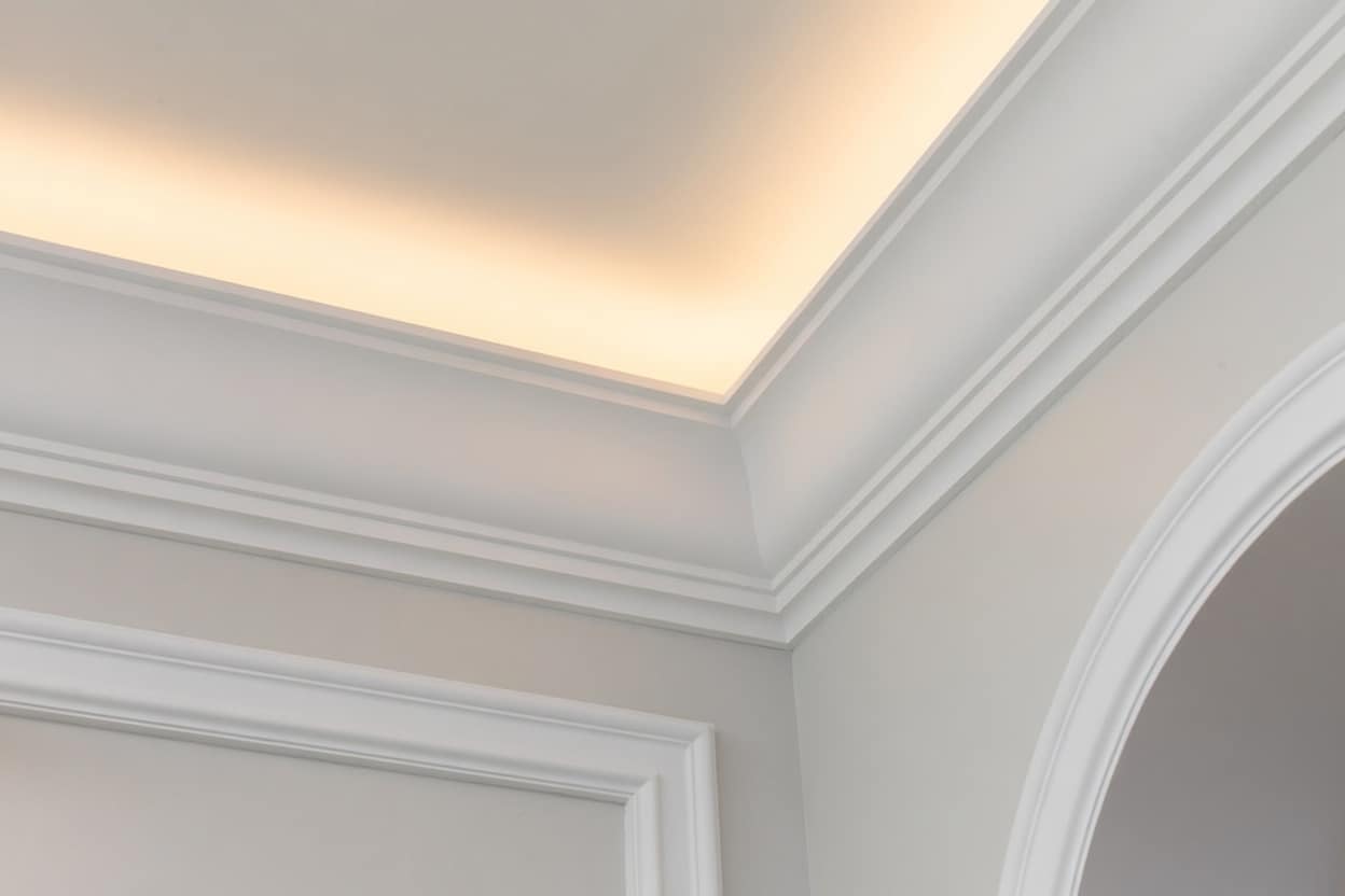 crown molding installed by a finish carpenter in a Milton house