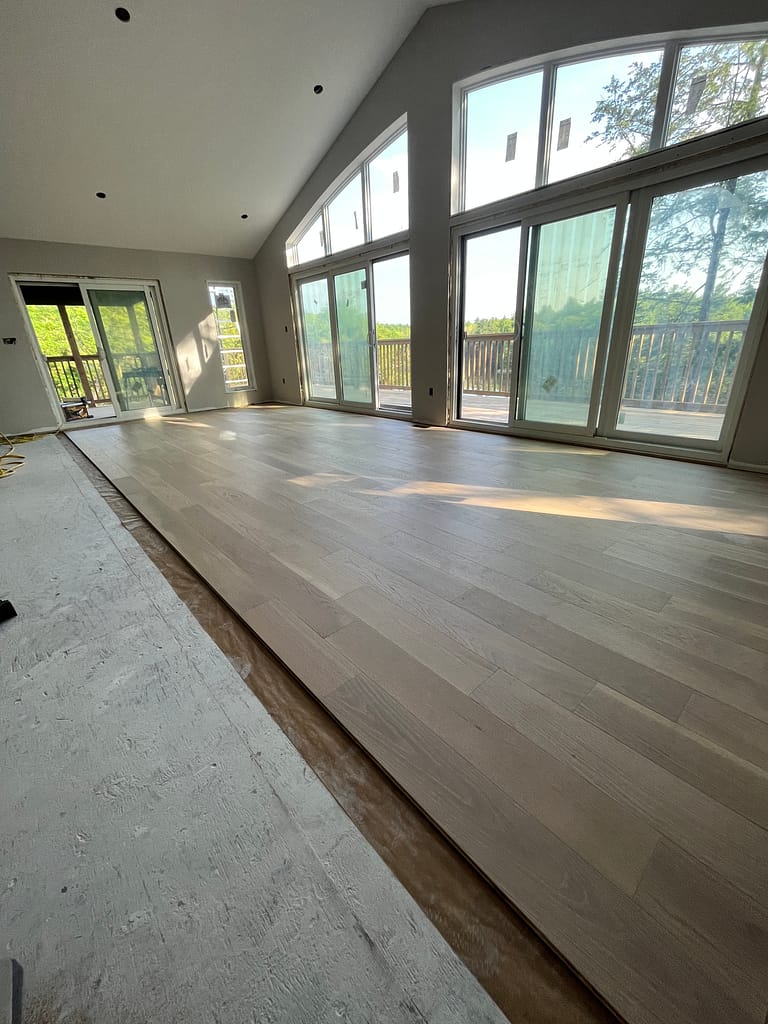 hardwood flooring installed by a finish carpenter in Oakville