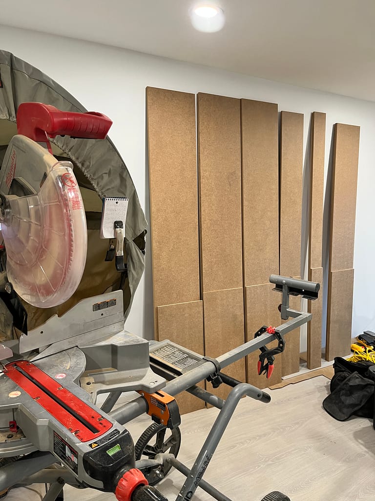 customized door jambs prepared by a finish carpenter at Wood Job Finish Carpentry in Milton basement renovation
