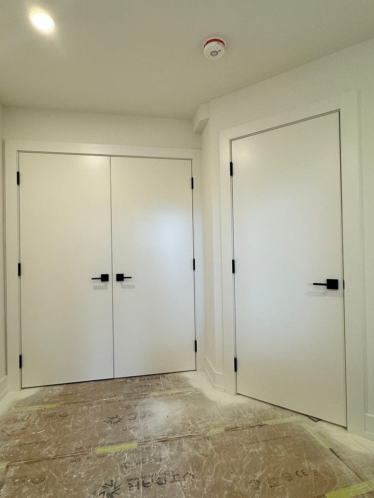 solid doors, trim, and baseboards installed by a finish carpenter at Wood Job Finish Carpentry in a Toronto house