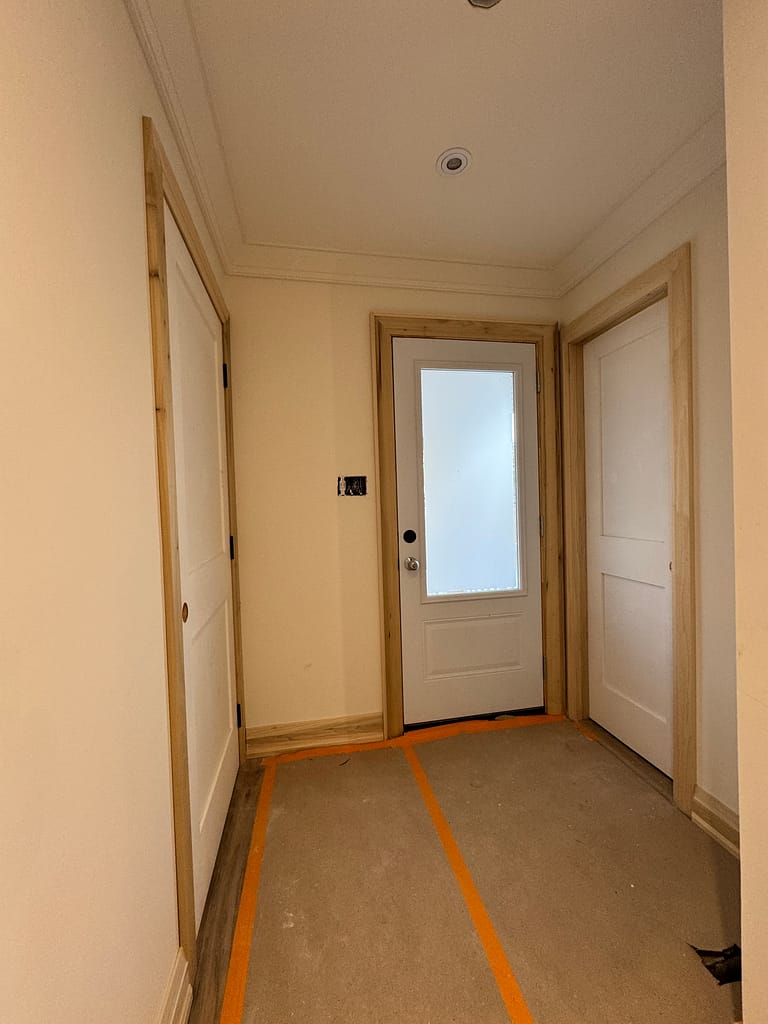 doors and trim installed by a finish carpenter at Wood Job Finish Carpentry in a Milton home
