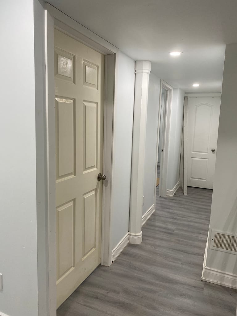 Appropriately installed interior door and trim detail by Wood Job Finish Carpentry in Kitchener