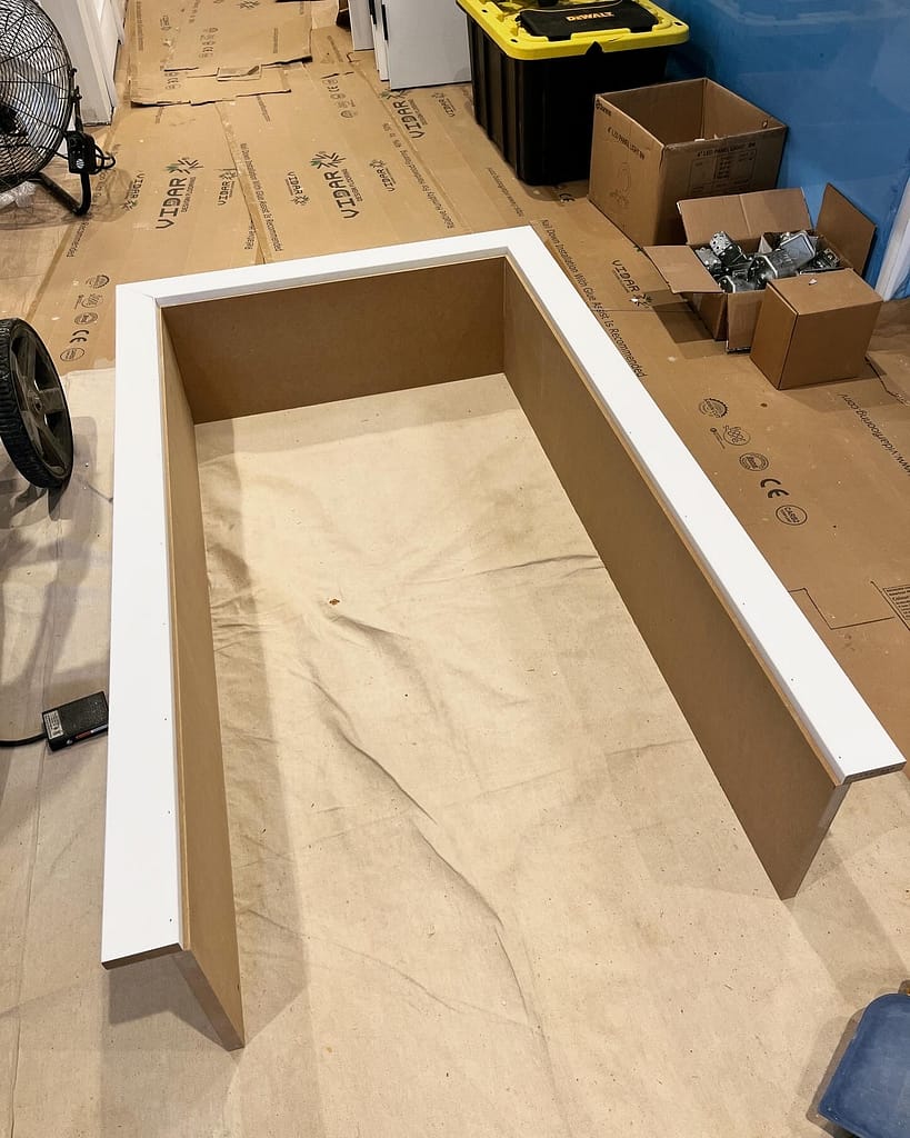 the finish carpenter working on a custom door jamb in Mississauga